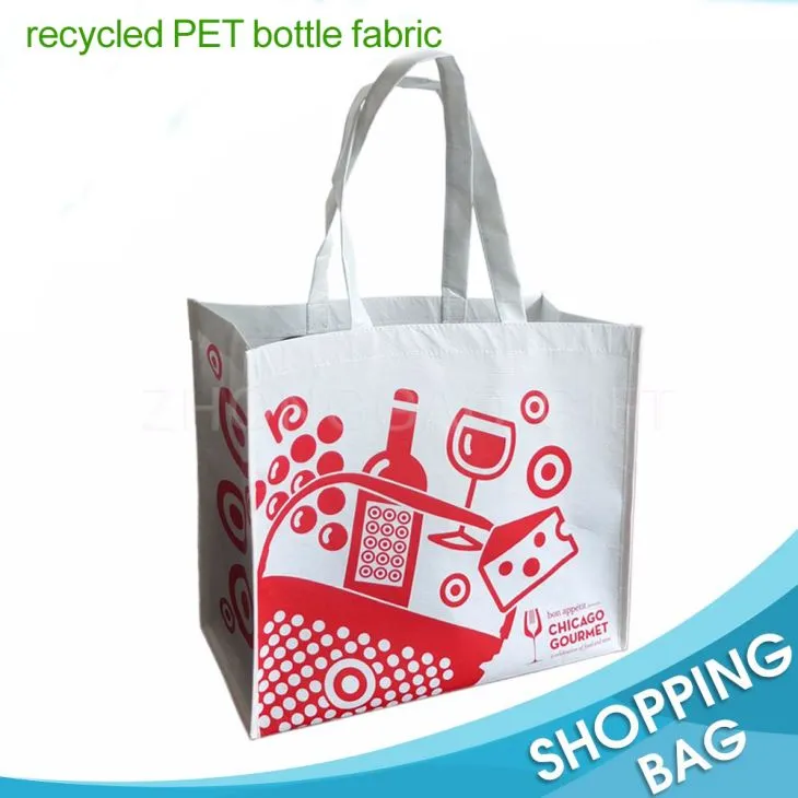 Olovo zadarmo post-spotrebiteľskej Recyklované plastové balenej RPET Shopper opakovateľne eko-šetrné Tote Bag vyrobený v Číne