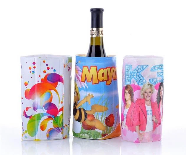Nový Design veľkoobchod priehľadný plastový PVC víno fľašu ľadové Chladiaca taška ako pekný darček Čína dodávateľ 2016