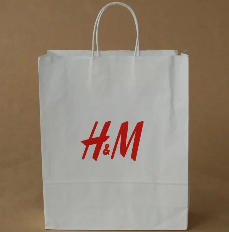 Prvotriedne vlastné zelené Logo tlač lacné recyklovať darčekové tašky hnedý Kraft papier na potraviny