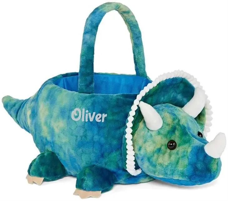 Plyšový dinosaurus veľkonočný kôš