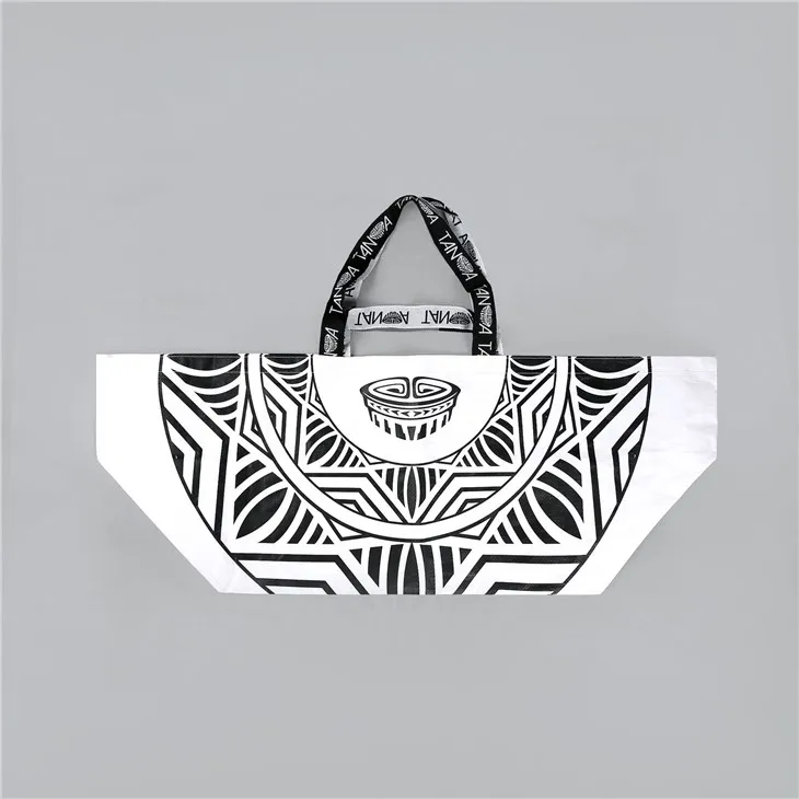 Pp tkaná taška s rúčkou Laminovaná nákupná taška Pp tkaná taška v štýle Ikea Špičková kvalita netkaná taška